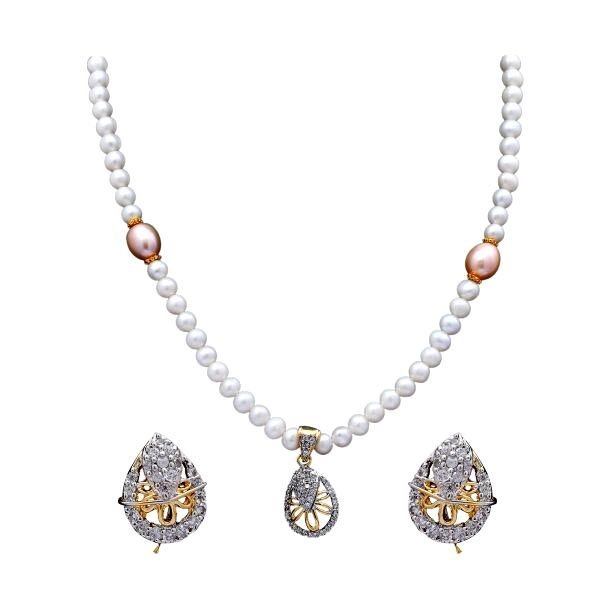 American Diamond Pendant Set 02