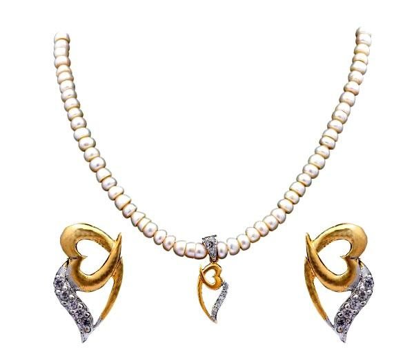 American Diamond Pendant Set 13