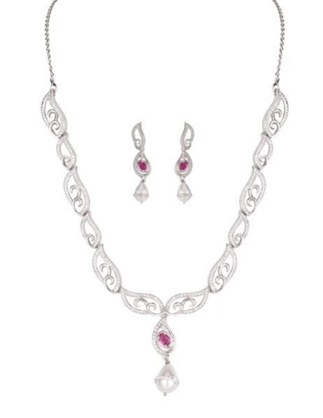 Silver Necklace Set 06