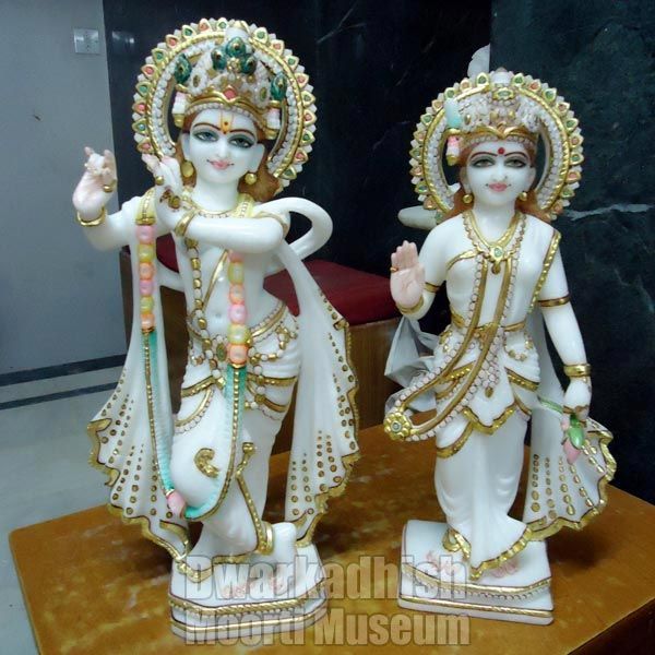 Marble Radha Krishna Statue 02