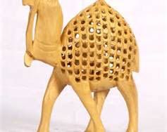 Wooden Camel Statue