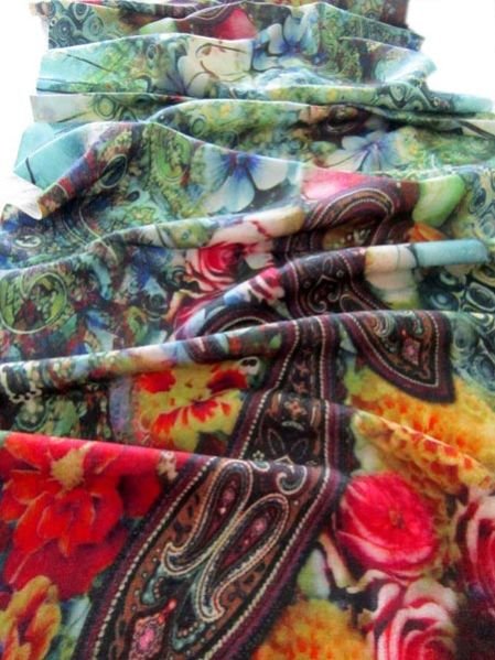 Digital Printed Wool Shawl 03