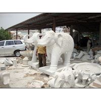 Marble Elephant Statue