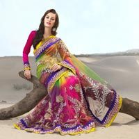 Traditional Embroidered Sarees (18512)