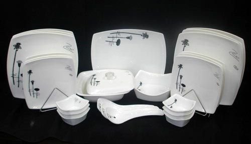 Black Art Dinner Set