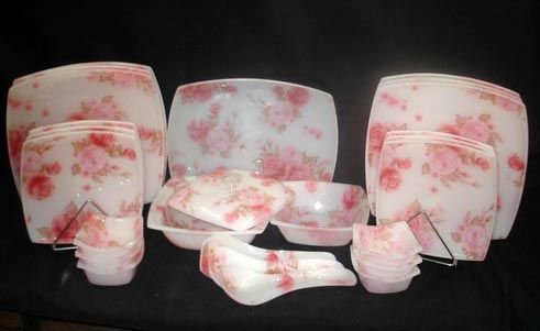 Pink Rose Dinner Set