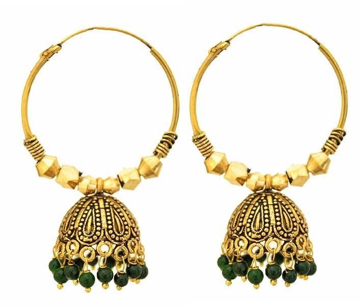 German Silver Jhumkas (KGS-222)