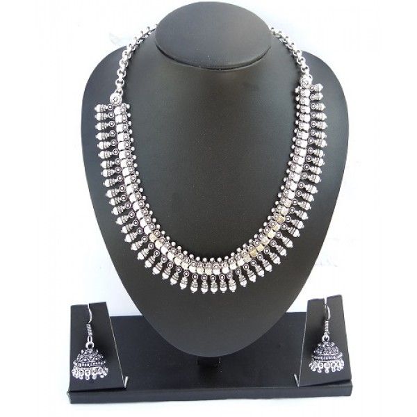 German Silver Necklace Set (SADJAINBAN03)