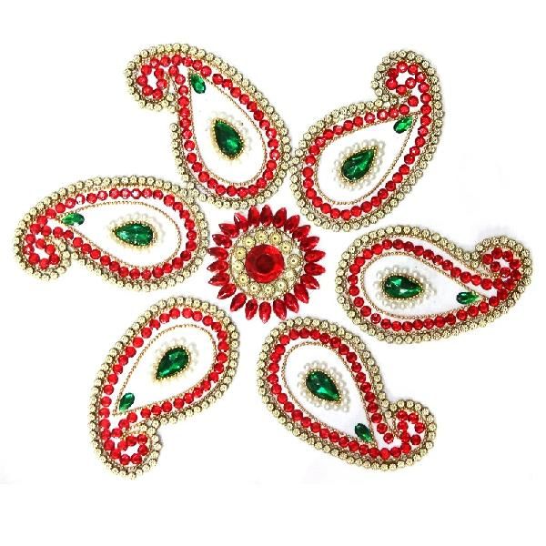 Kalaplanet Handmade Kundan Rangoli - Paisley