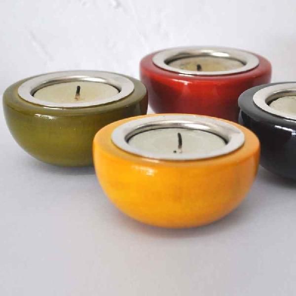 Wooden Candle Holders 01