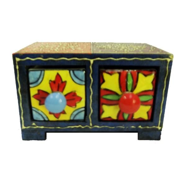 Hand Painted Wooden Jewel Drawers