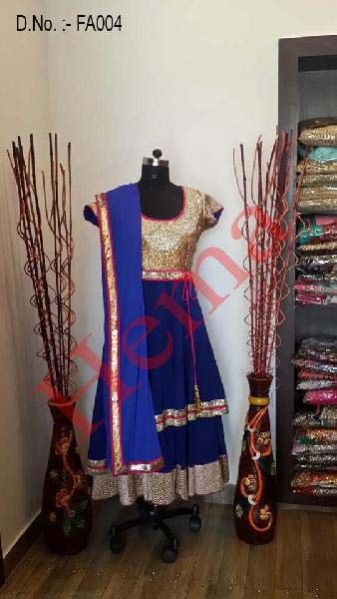 Blue Georgette Anarkali Suit