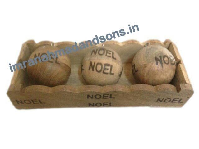 Wooden Ball Ball Noel Joy