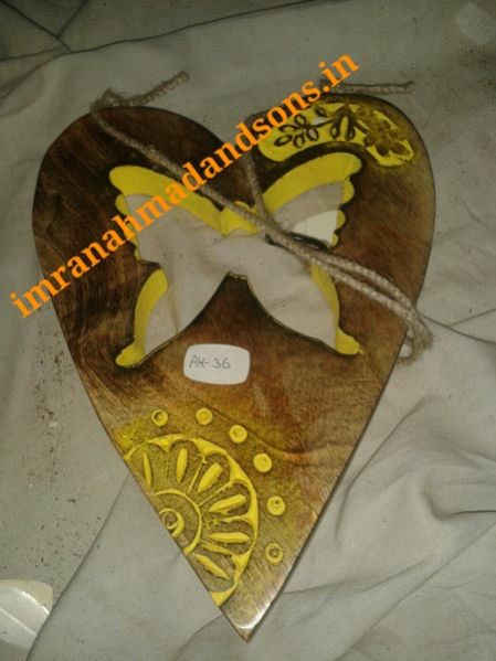 Wooden Heart and Butterfly