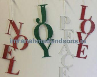 Wooden Noel Joy Peace Love