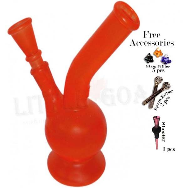 Orange Glass Bong-7 Inch