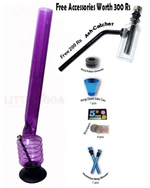 Purple Bend Tube Acrylic Bong