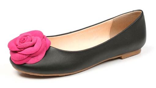 Ladies Leather Belly Shoes (WF92547)