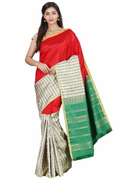 Half and Half  Handloom Pure Silk Saree 01