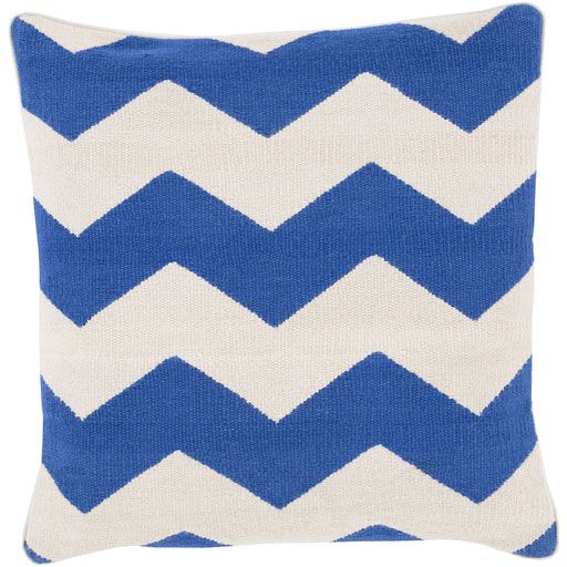 Blue Zigzag Cotton Cut Shuttle Rug Cushion (Item Code : CUCS0052)
