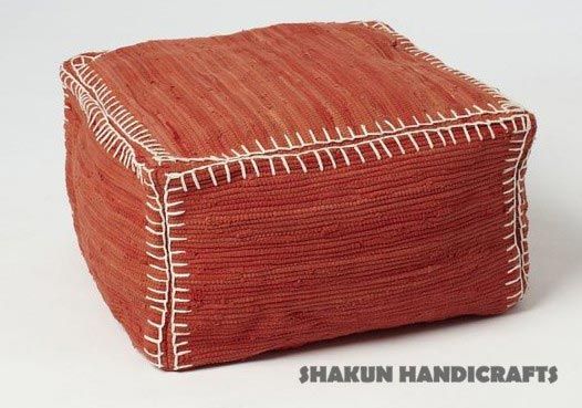 Cotton Chindi Pouf (Item Code : POCC0631)