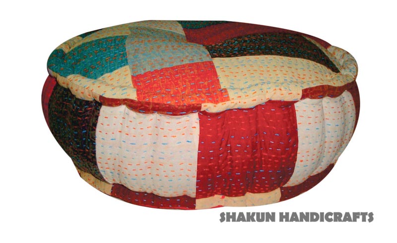 Goodari Patchwork Pouf (Item Code : POCL4266)