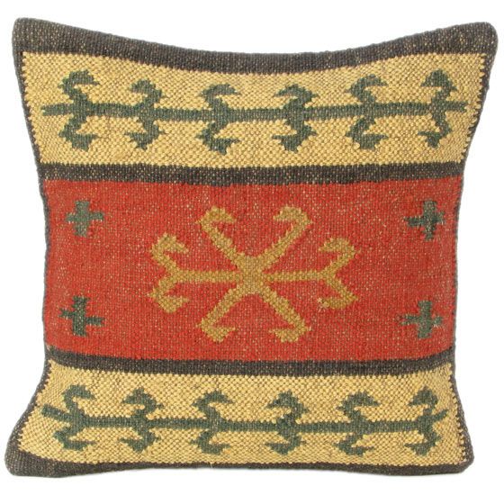 Wool Jute Kilim Cushion (Item Code : CUWJ0055)