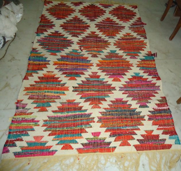 Woolen Cotton Chindi Rug (Item Code : RUWCC005)