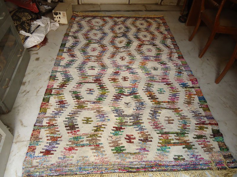 Woolen Cotton Chindi Rug (Item Code : RUWCC008)