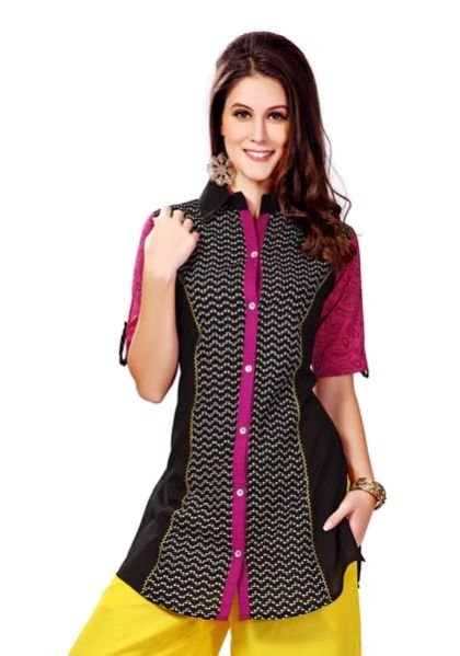 Black Cotton Kurti