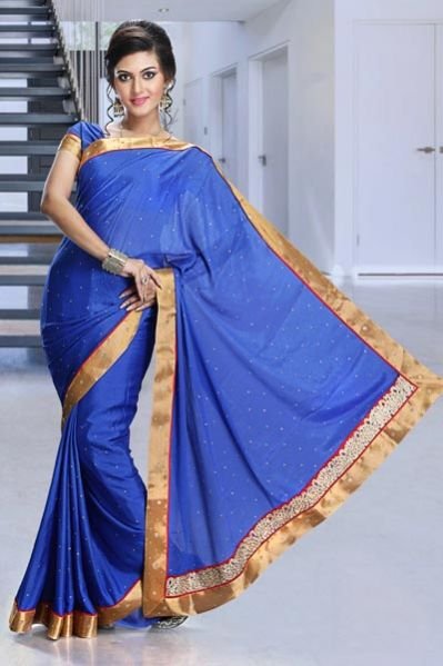 Blue Silk Designer Saree