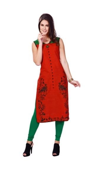 Red Cotton Kurti