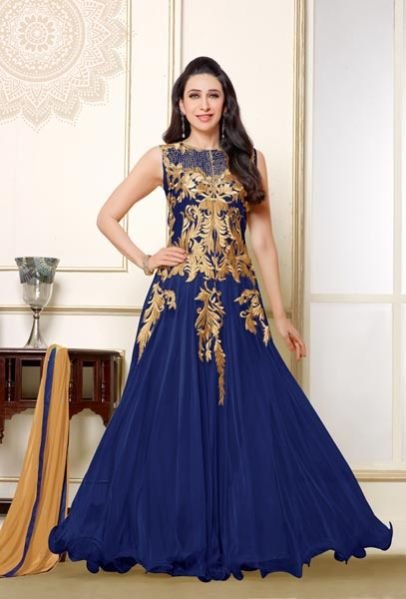 Royal Blue Net Gown