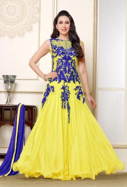 Yellow Net Gown