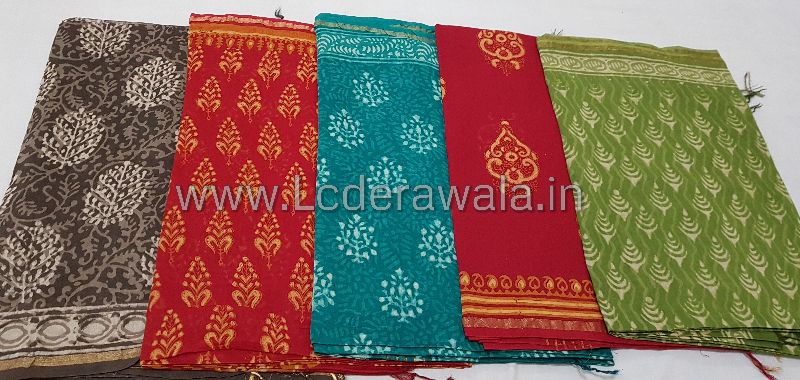 Bagru Dabu Print Chanderi Dupatta (With Tassels) 02