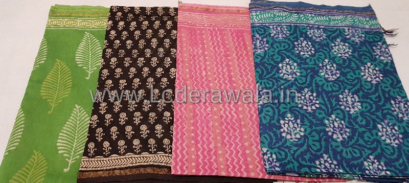 Bagru Dabu Print Chanderi Dupatta (With Tassels) 06