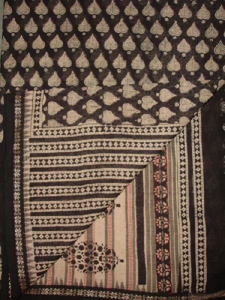 HL Bagru Dabu Print Khadi Saree (With Bouse)05