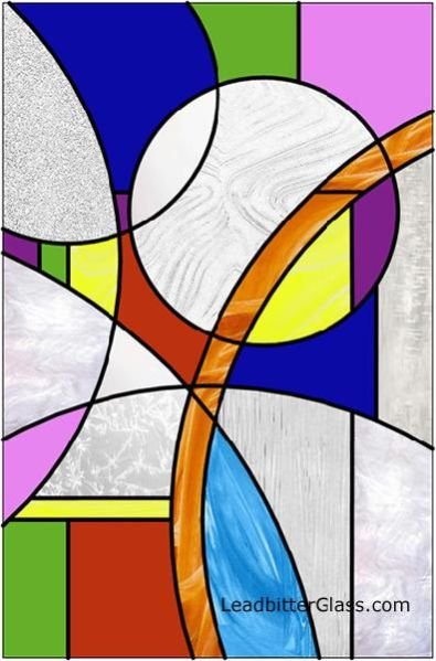 Modern Stained Glass Circles Design