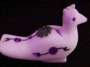 Alabster Peacock Inlay