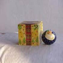 Wood Carved Ball Box