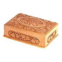 Wood Carved Cigar Box