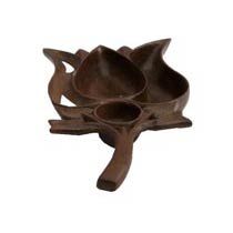 Wood Carved Dry Fruit Bowl
