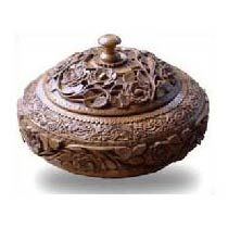 Wood Carved Fruit Bowl