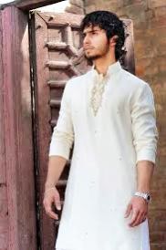 Mens White Cotton Kurta