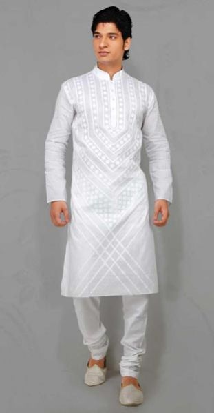 White Embroidered Kurta Pajama