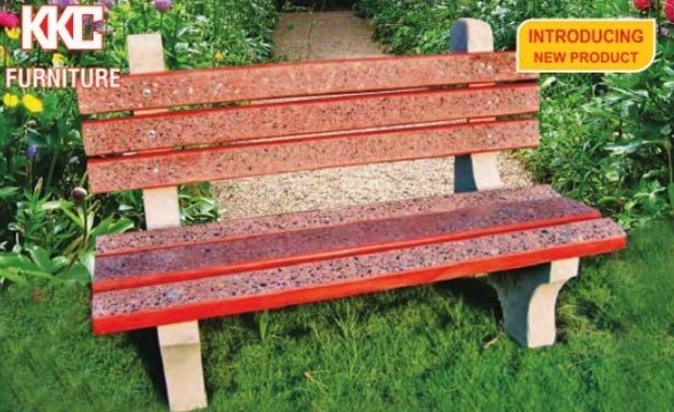 Chair Bench with Terrazzo Finish