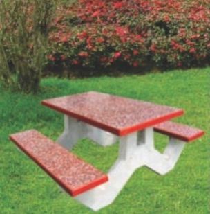 Rectangular Table with Two Benches