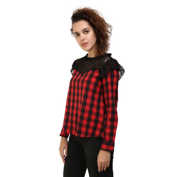 Ladies Designer Red Top 07