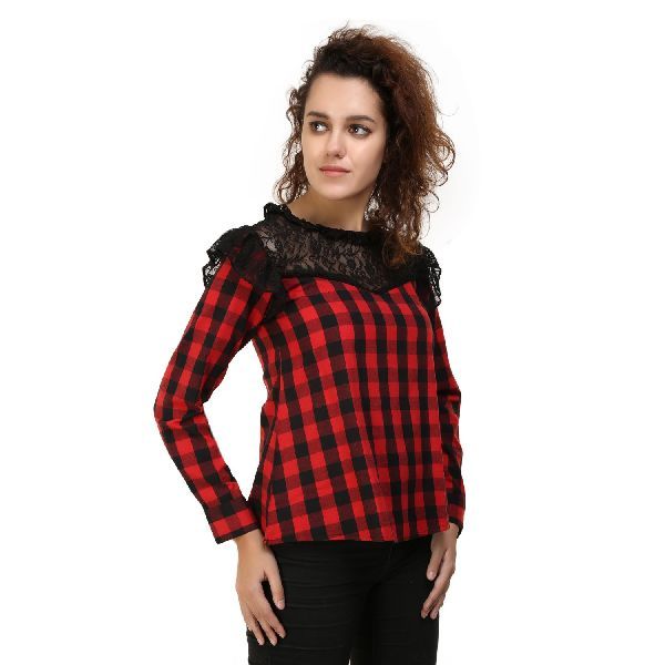 Ladies Designer Red Top 08