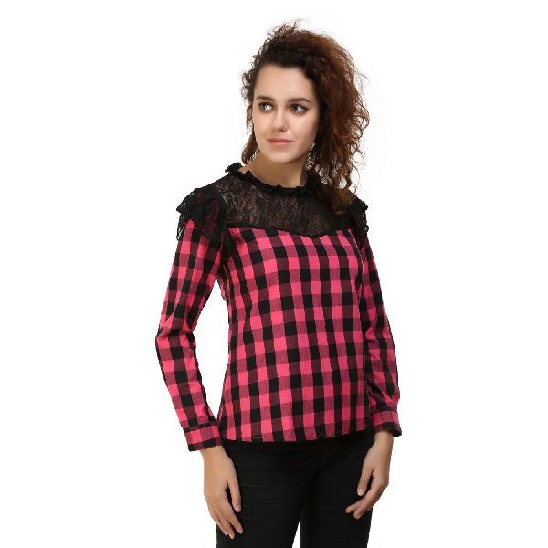 Ladies Designer Red Top 06